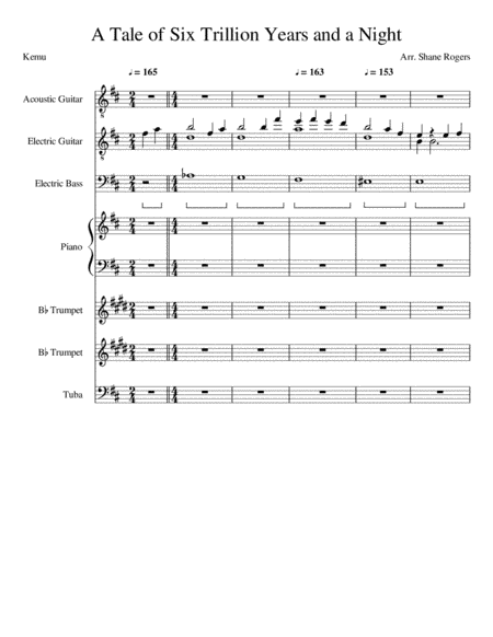 A Tale of Six Trillion Years and a Night (Complete Score & Parts) (arr. Shane Rogers)