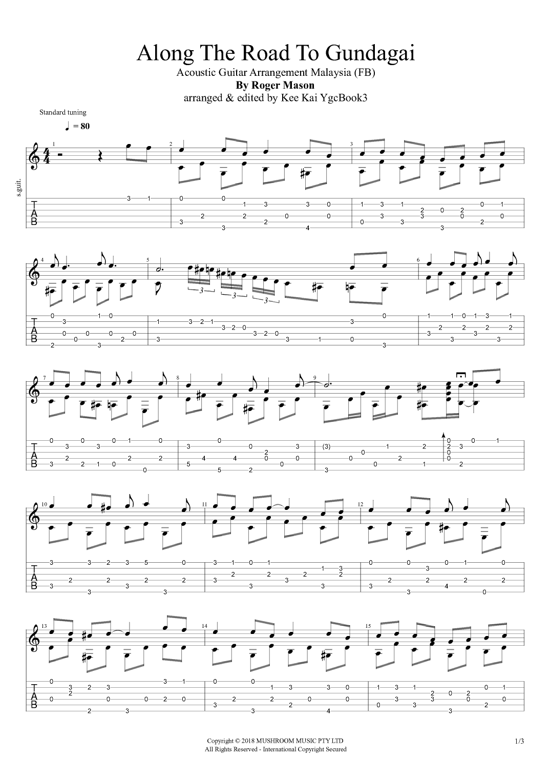 Along The Road To Gundagai (arr. Kee Kai)