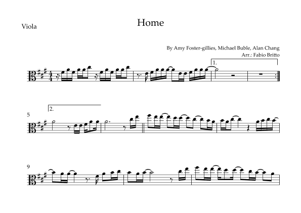 Home (arr. Fabio Britto)