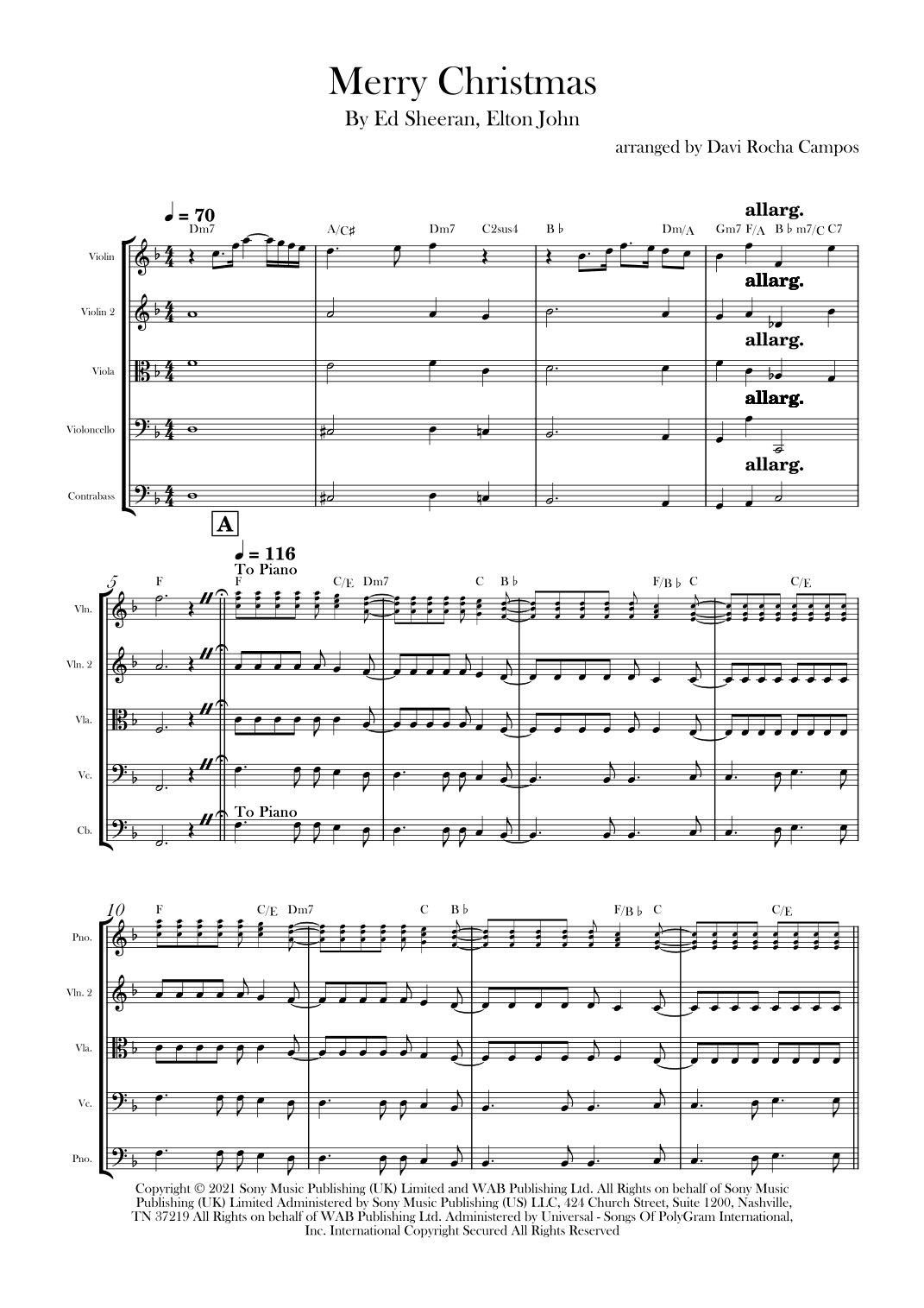 Merry Christmas (arr. Davi Rocha Campos)
