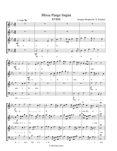 Missa Pange Lingua (arr. Susan Fancher)