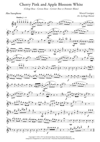 Cherry Pink And Apple Blossom White (arr. Diego Marani)