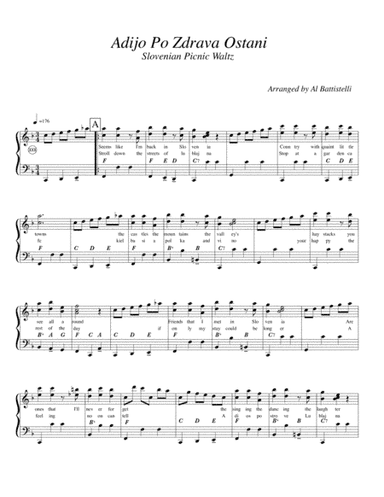 Adijo Po Zdrava Ostani Slovenian Picnic Waltz