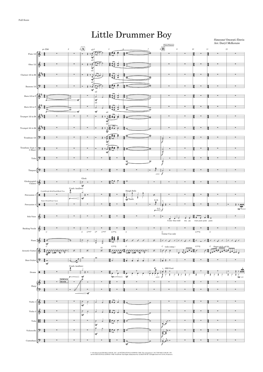 The Little Drummer Boy (arr. Daryl McKenzie)
