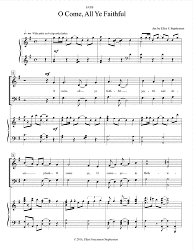 O Come, All Ye Faithful (arr. Ellen Foncannon Stephenson)
