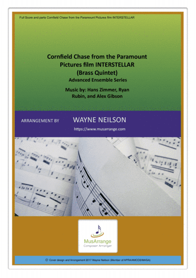 Cornfield Chase  from the Paramount Pictures film INTERSTELLAR (arr. Wayne Neilson (APRA/AMCOS/MAGA))