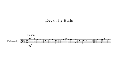 Deck The Halls (Cello) (arr. Digital Book Music)