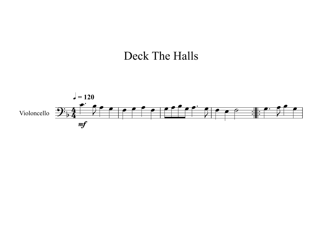 Deck The Halls (Cello) (arr. Digital Book Music)