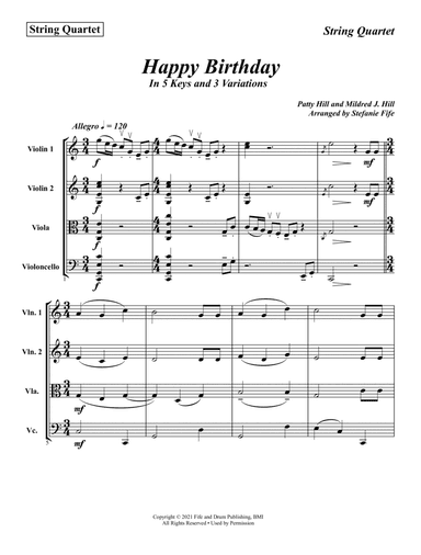 Happy Birthday (arr. Stefanie Fife)
