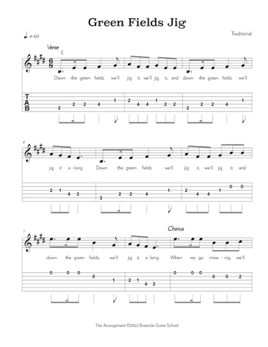 Green Fields Jig (arr. Riverside Guitar School)
