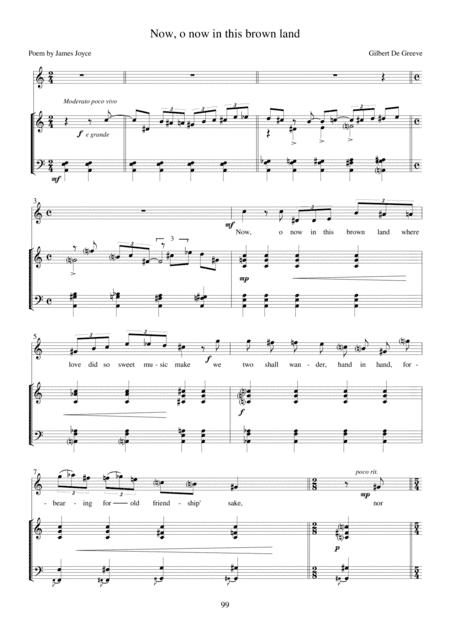 33. Now, O Now in This Brown Land - 36 Songs on Poems by James Joyce