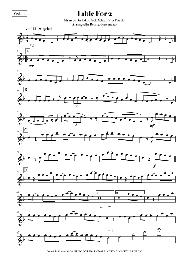 Table For 2 (arr. Rodrigo Nascimento)