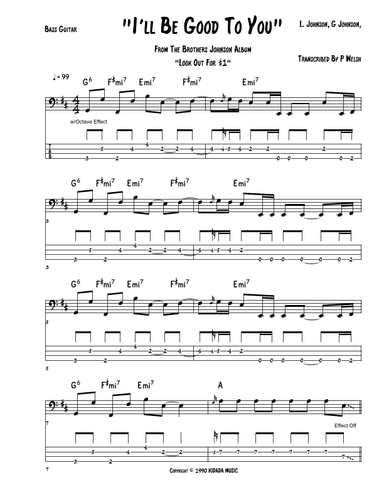 I'll Be Good To You (arr. Accubass)