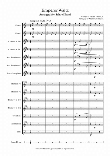 Emperor Waltz arranged for School Band (arr. Andrew Middleton)