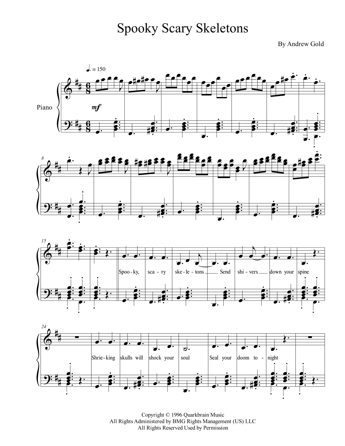 Spooky Scary Skeletons (arr. Iván Díaz)