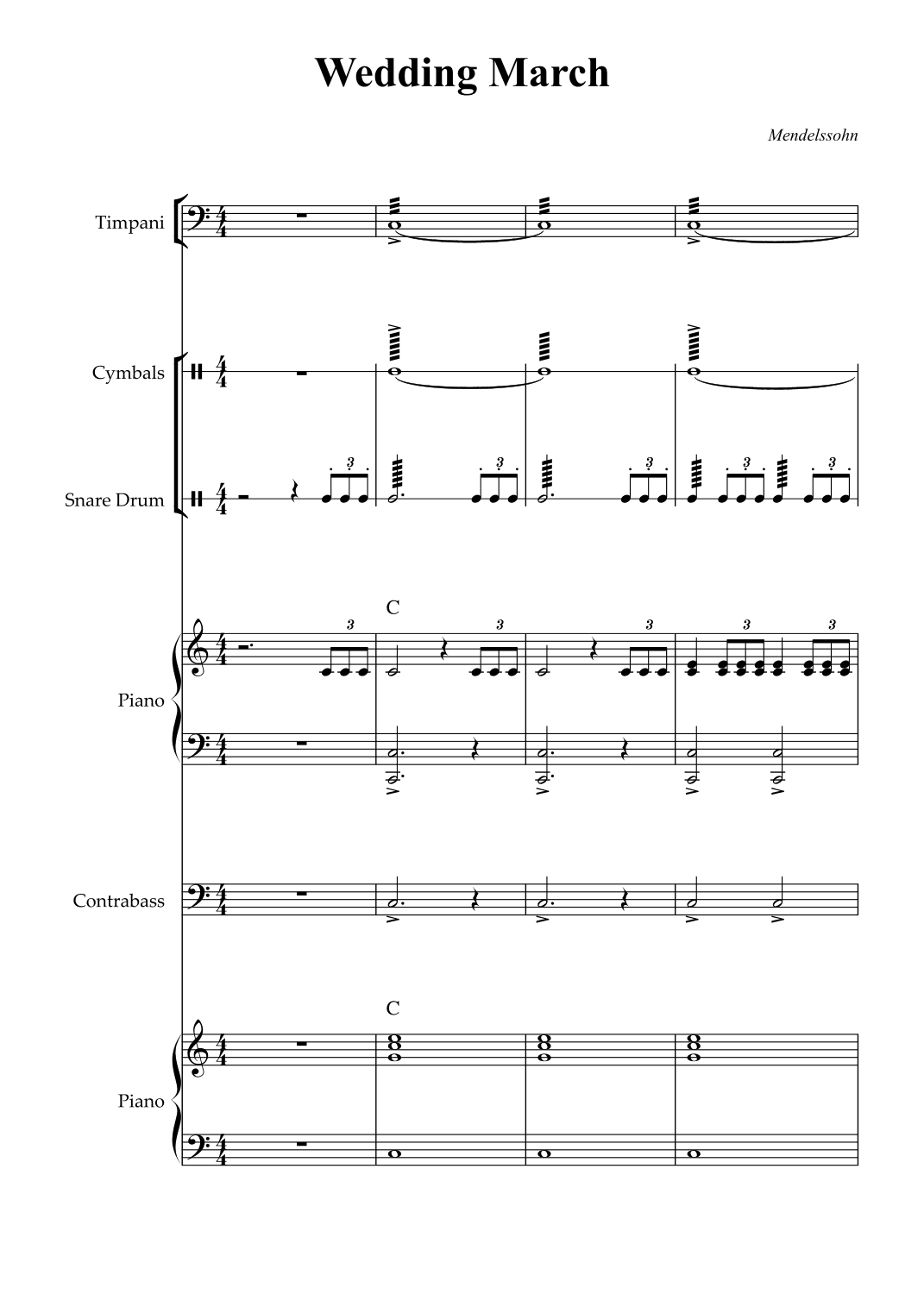 Wedding March (arr. Wesley S. SIlva)
