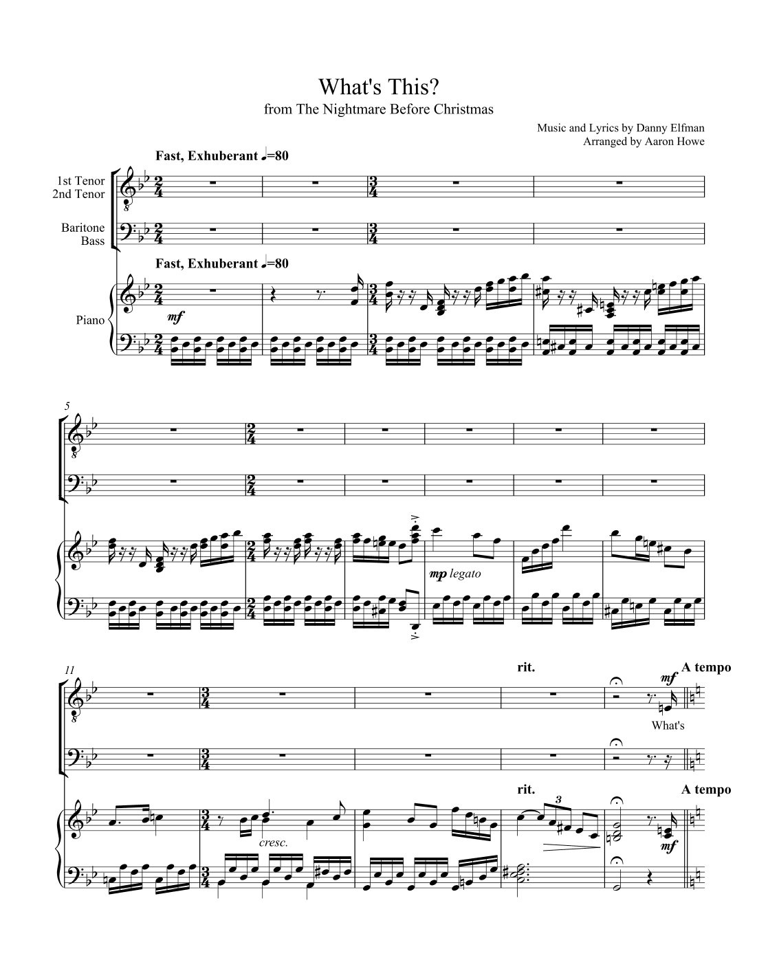 What's This? (arr. Aaron Howe)