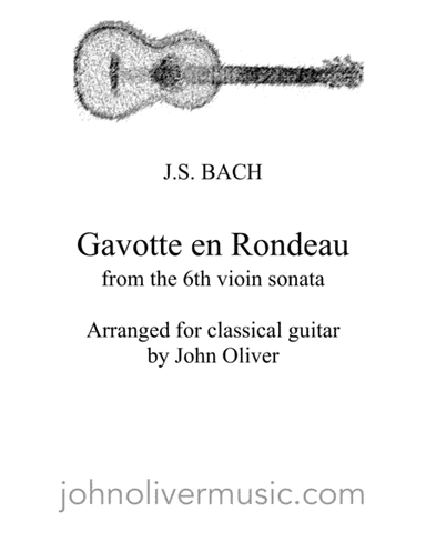 Gavotte en Rondeau for classical guitar (arr. John Oliver)