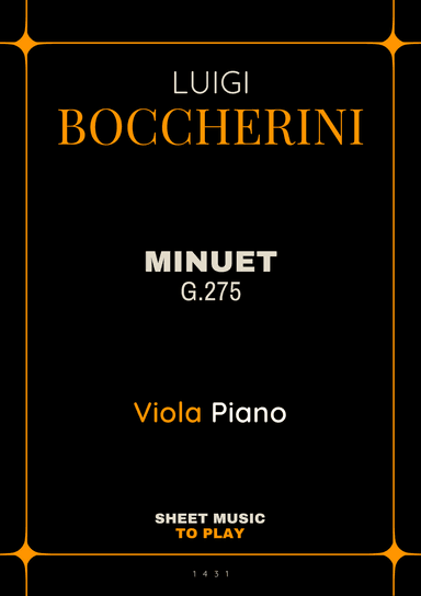 Minuet Op.11 No.5 - Viola and Piano (Full Score and Parts) (arr. César Madeira)