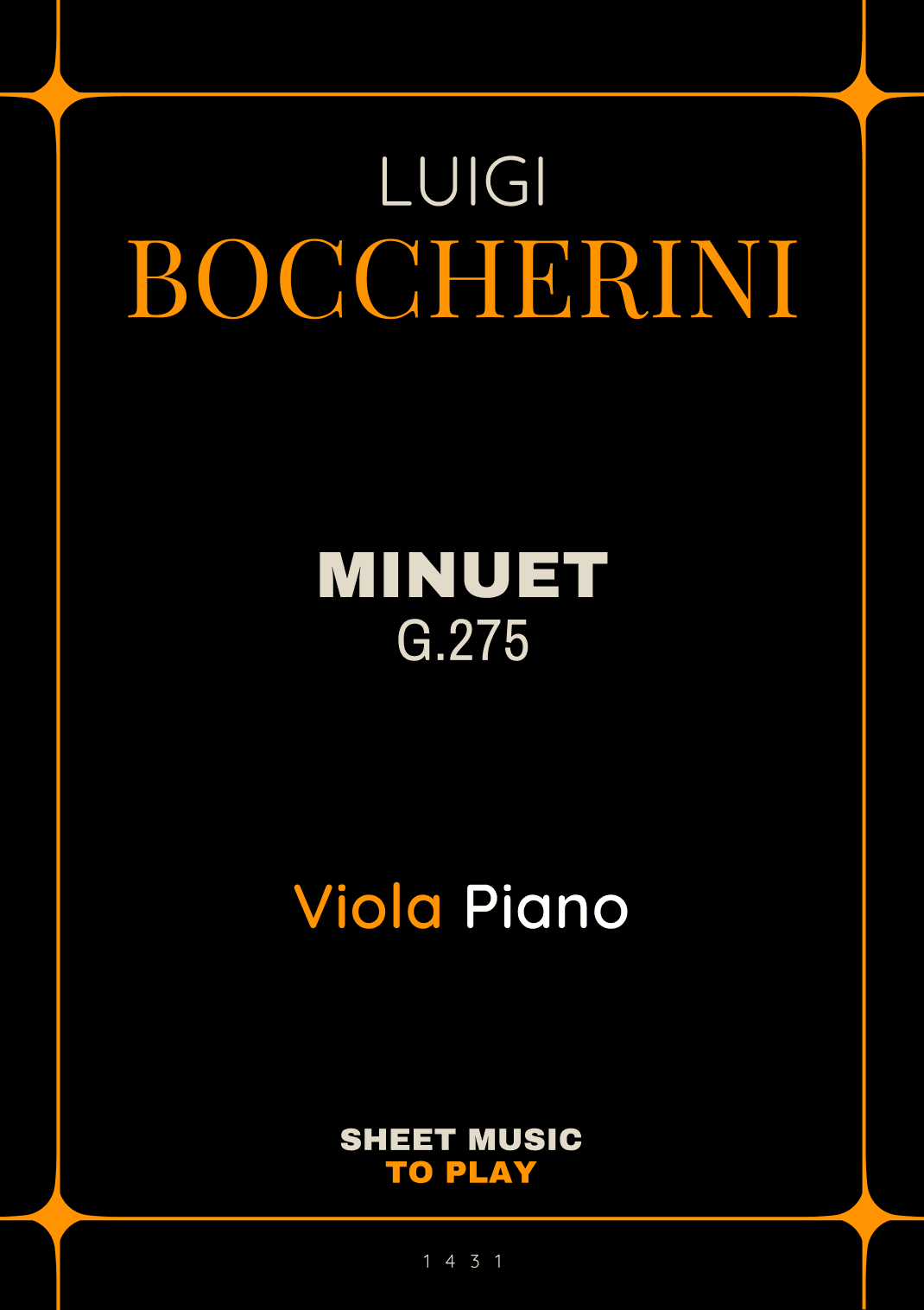 Minuet Op.11 No.5 - Viola and Piano (Full Score and Parts) (arr. César Madeira)