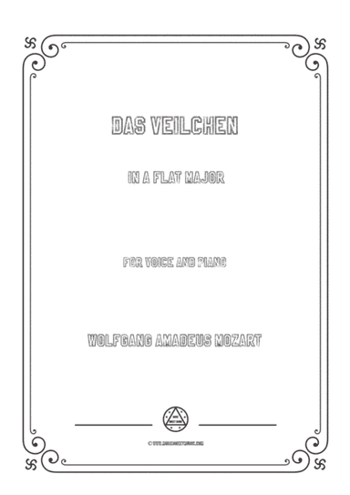 Mozart-Das Veilchen in A flat Major,for Voice and Piano (arr. MSM)