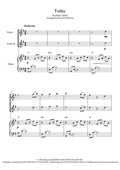 Today (arr. Kaiserin Rebecca)