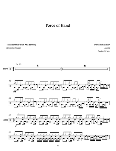 Force Of Hand (arr. Evan Aria Serenity)