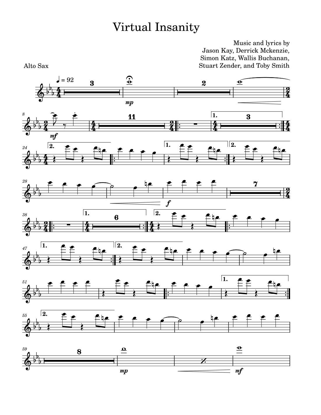 Virtual Insanity (arr. David Lartey)