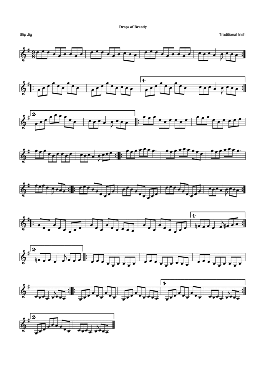 Drops of Brandy (arr. Gordon Jackson)