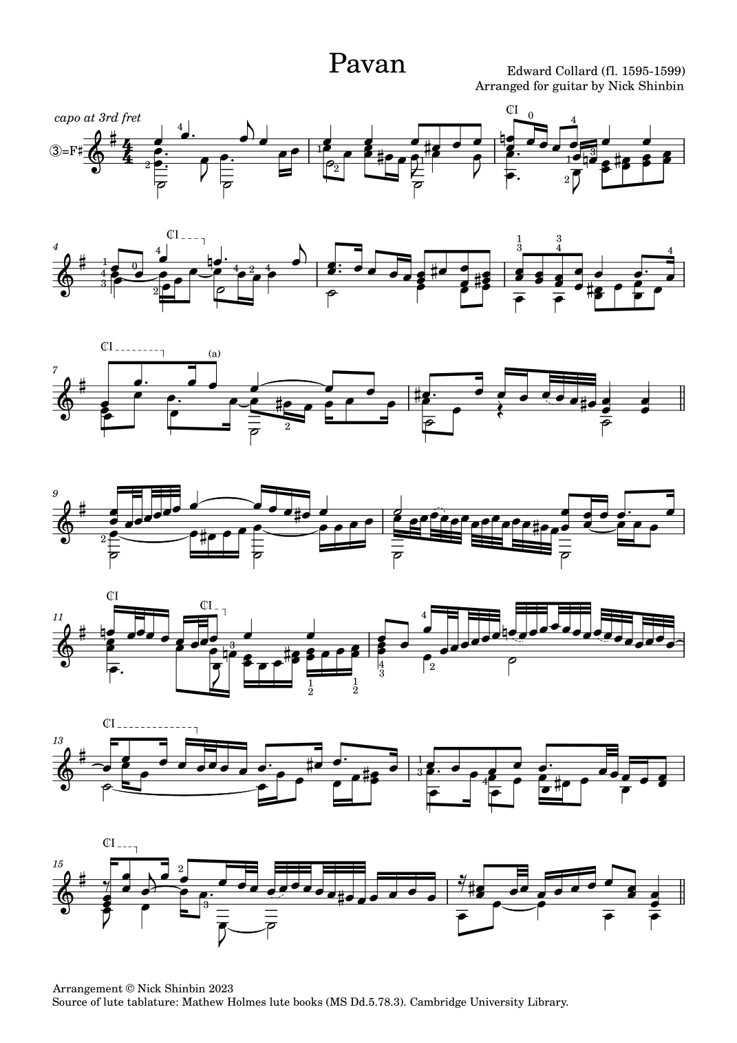 Pavan (Dd.5.78.3) (arr. Nick Shinbin)