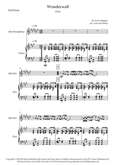 Wonderwall (arr. Fernando Britto)