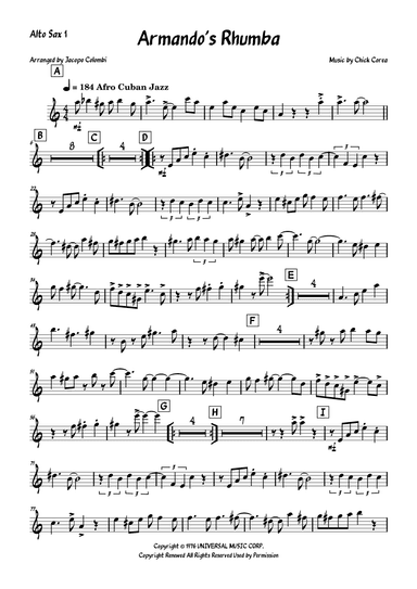 Armando's Rhumba (arr. Jacopo Colombi)