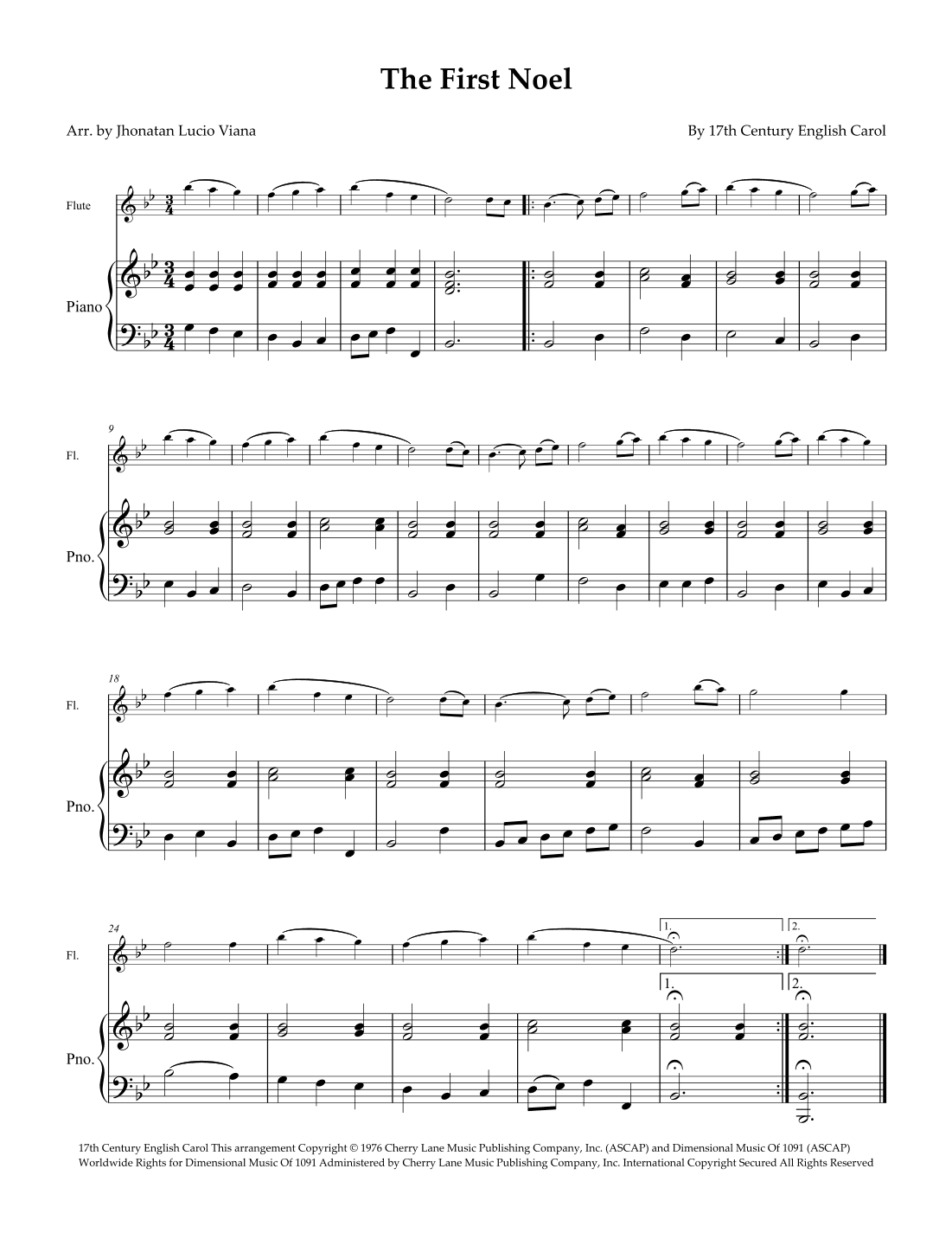 The First Noel (arr. Jhonatan Lucio Viana)