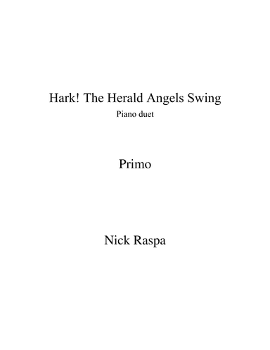 Hark! The Herald Angels Swing (1 piano 4 hands) Primo (arr. Nick Raspa)