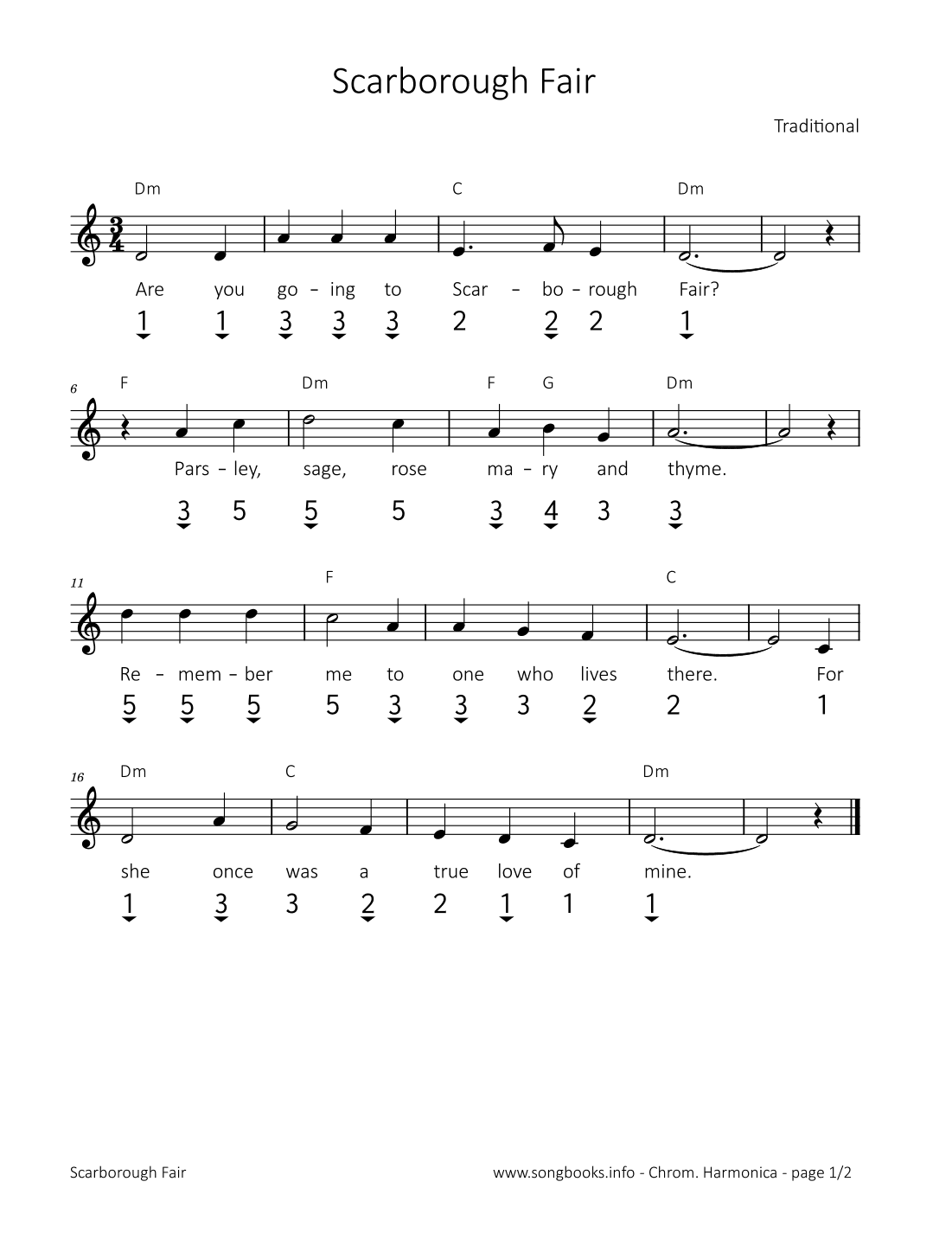 Scarbourgh Fair (arr. songbooks.info)