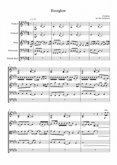 Everglow (arr. Ian Anderson)
