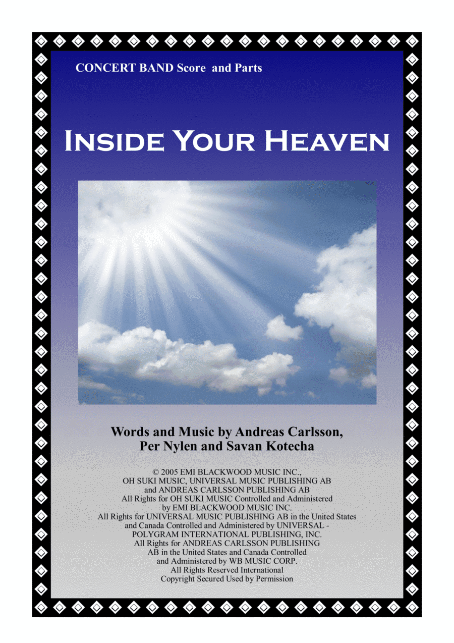 Inside Your Heaven (arr. Brendan Elliget MAGA 537)