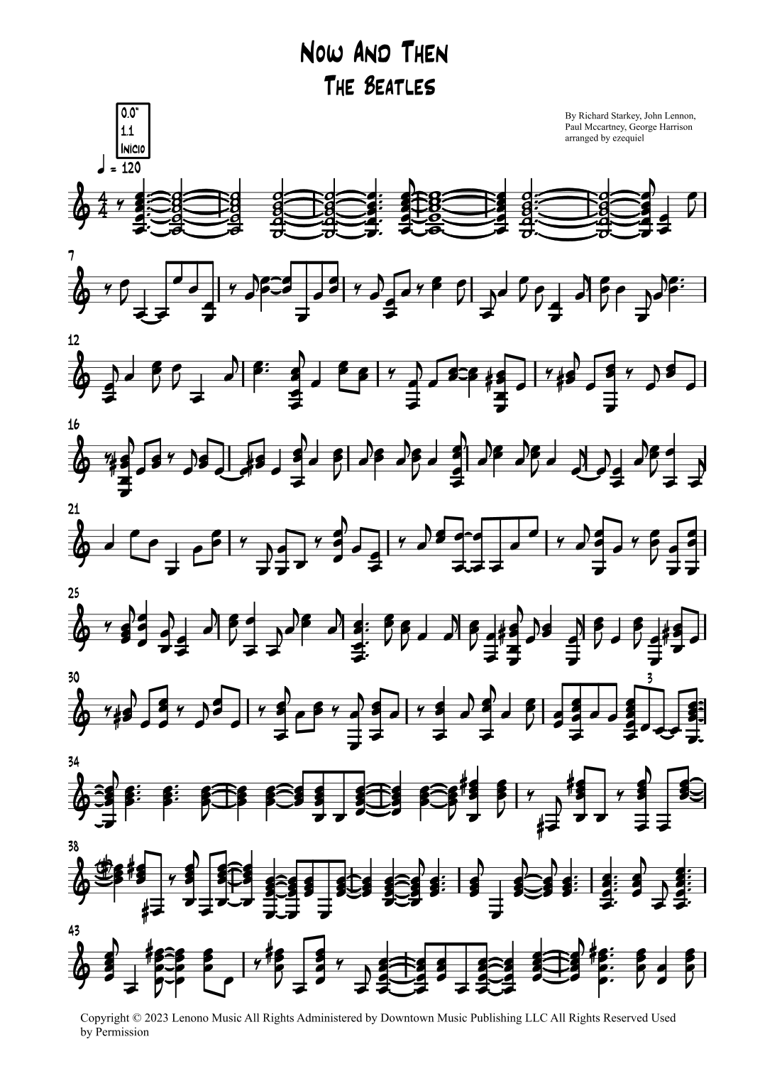 Now And Then (arr. BY EZEQUIEL EDIÇÕES)