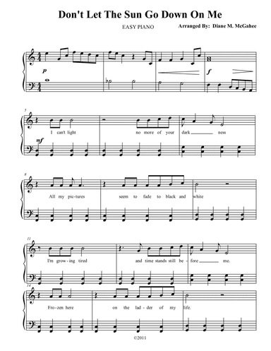 Don't Let The Sun Go Down On Me (arr. Diane M. McGahee)