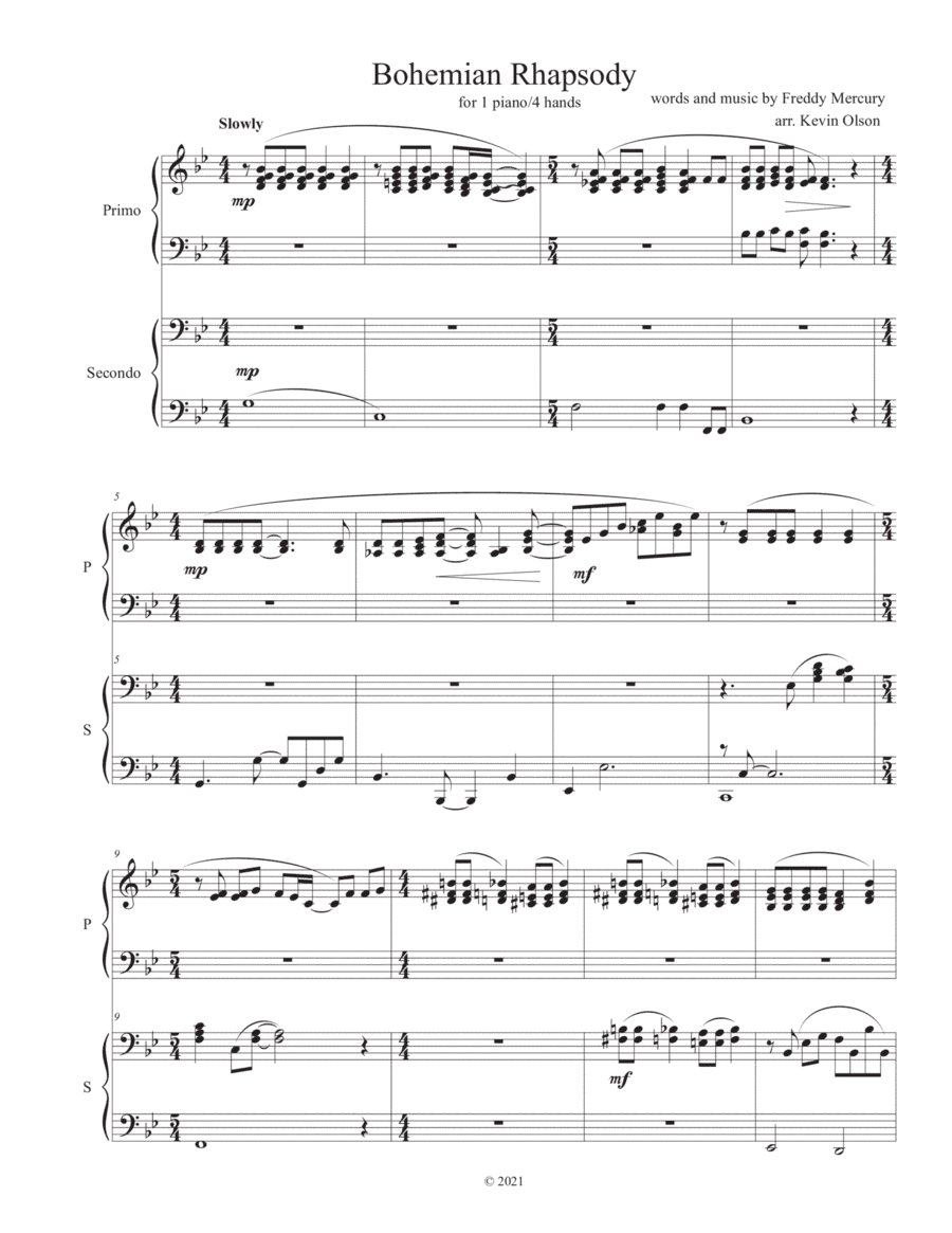 Bohemian Rhapsody (arr. Kevin Olson)
