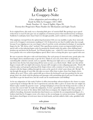 Etude in C, Le Couppey-Nolte (arr. Eric Paul Nolte)