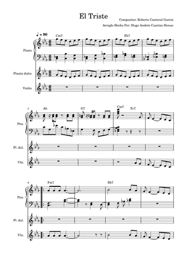 El Triste (arr. Hugo Andrés Cuartas Henao)