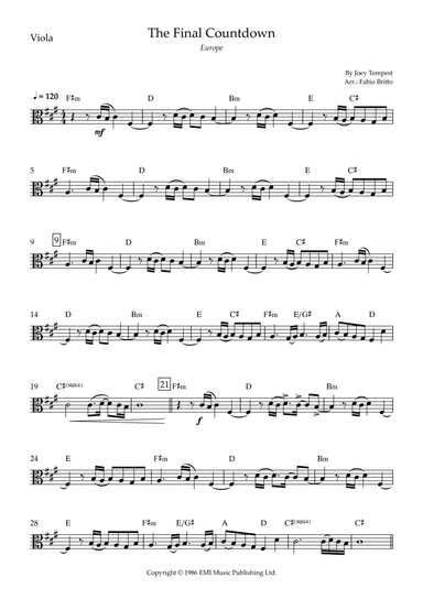Final Countdown (arr. Fabio Britto)