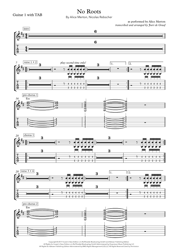 No Roots (arr. Joeri de Graaf)