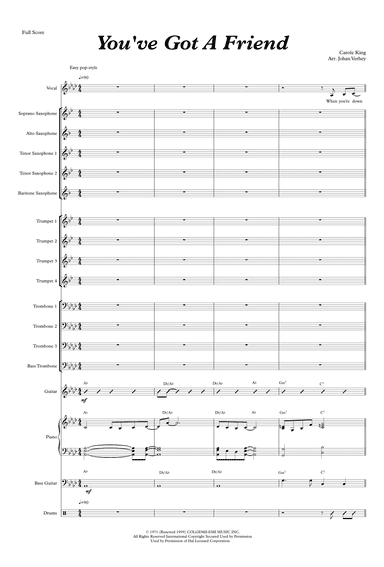You've Got A Friend (arr. Johan Verhey)