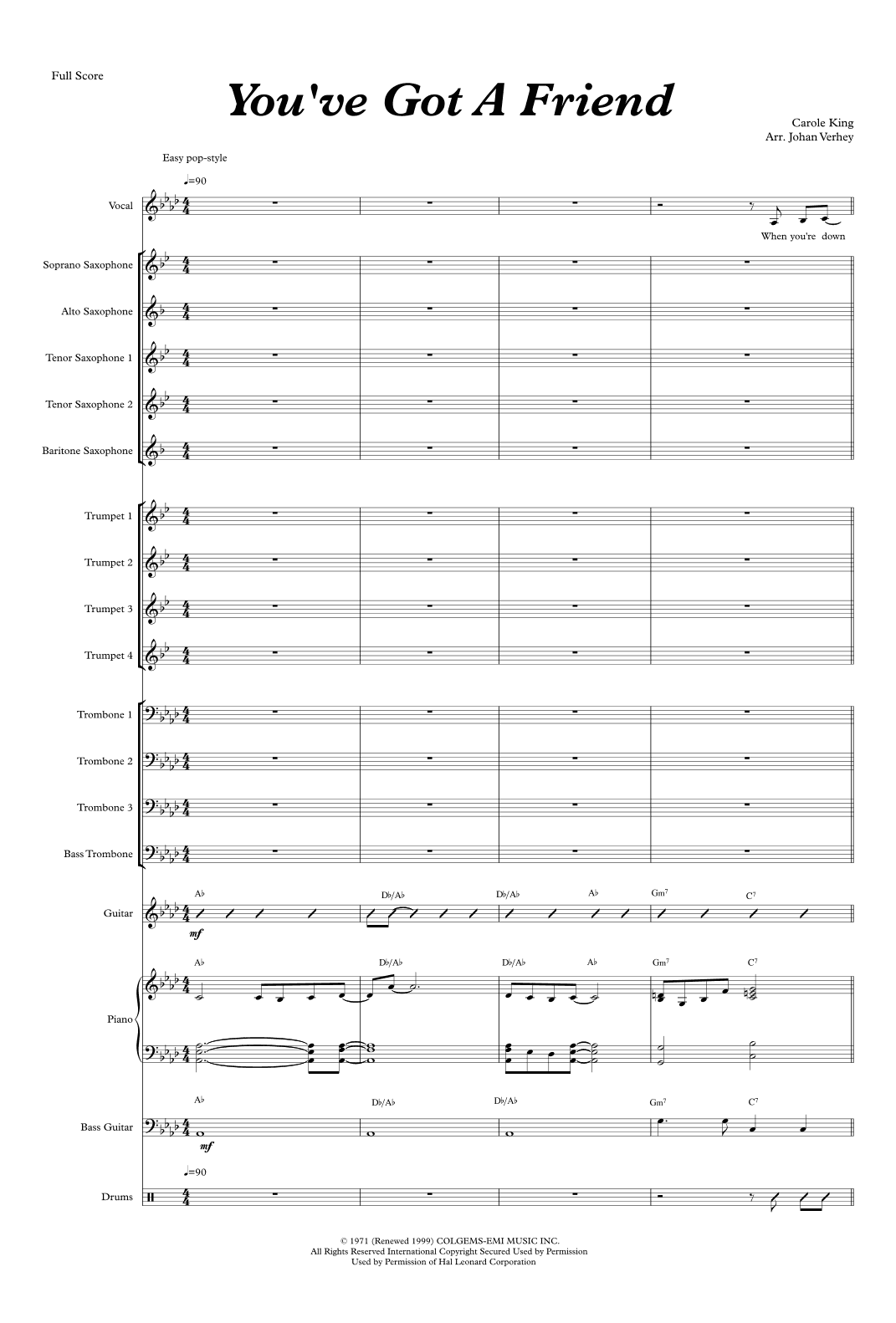 You've Got A Friend (arr. Johan Verhey)