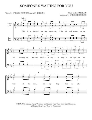 Someone's Waiting For You (arr. Eric Ruthenberg)