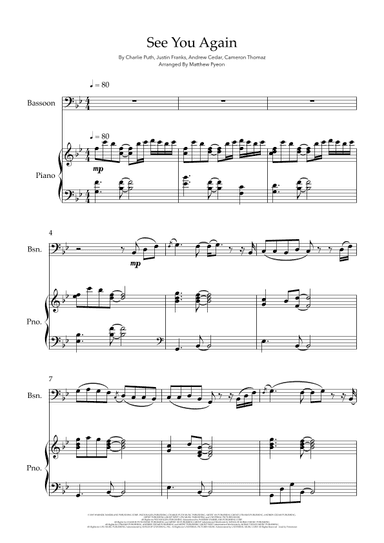 See You Again (arr. Matthew pyeon)