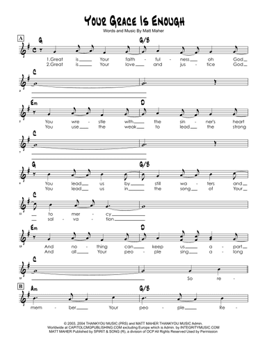 Your Grace Is Enough (arr. Brian Kim)