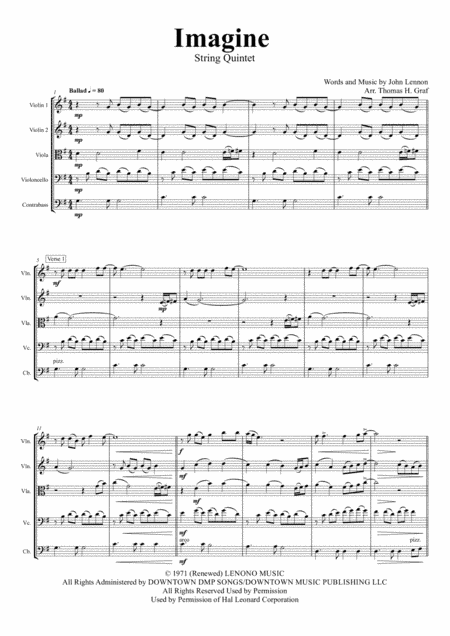 Imagine (arr. Thomas Graf)
